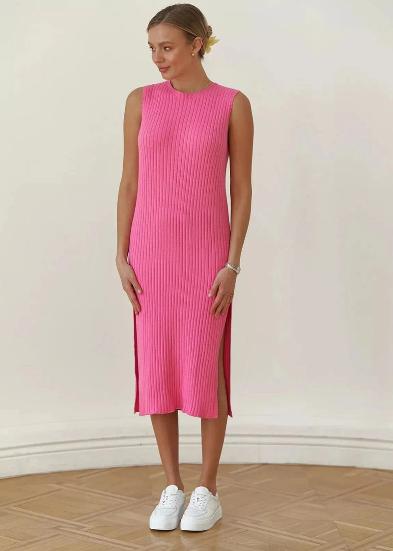 Sleeveless Ribbed Maxi Dress