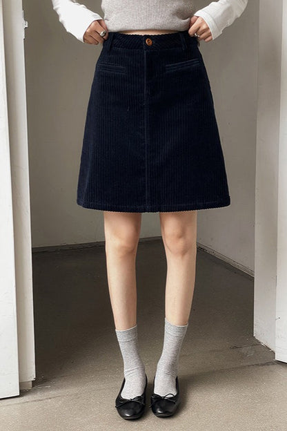 Cord Mini Skirt