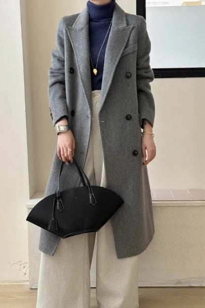 Double Breasted Wool Overcoat