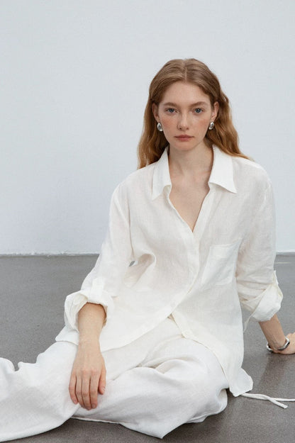 Minimalist Vibe Linen Loose-fit Blouse
