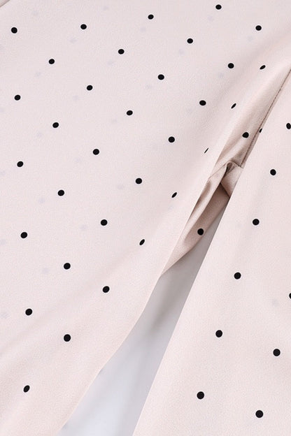 Polka Dot Satin Loose Pants