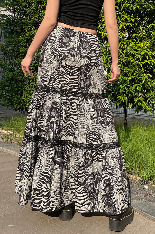 Flowy Tiered Maxi Skirt
