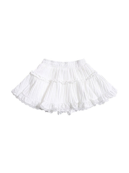 Color Y2k French Ballet Style Puff Cake Mini Skirts