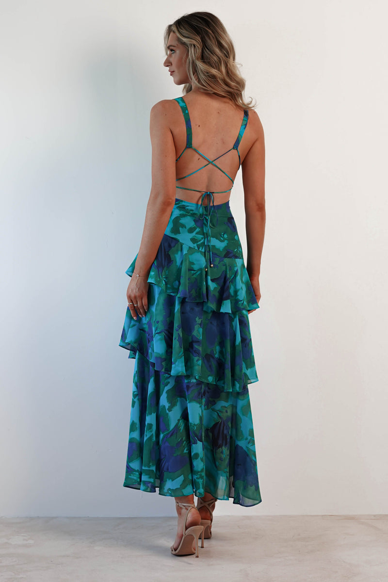 Veda Ruffle Midi Dress
