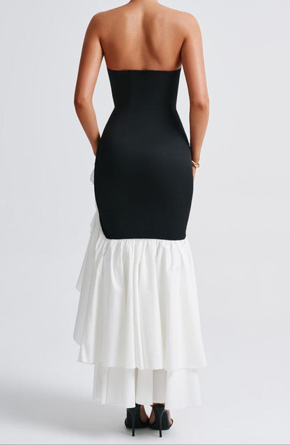 Pierina Maxi Dress - Black/white