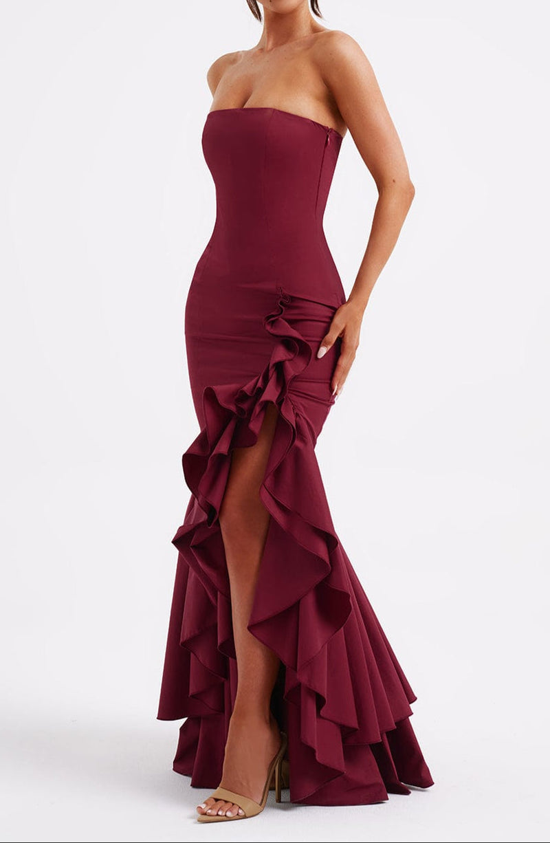 Jimena Maxi Dress - Burgundy