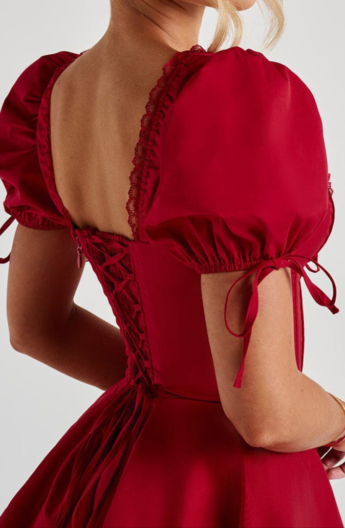 Vallea Mini Dress - Red