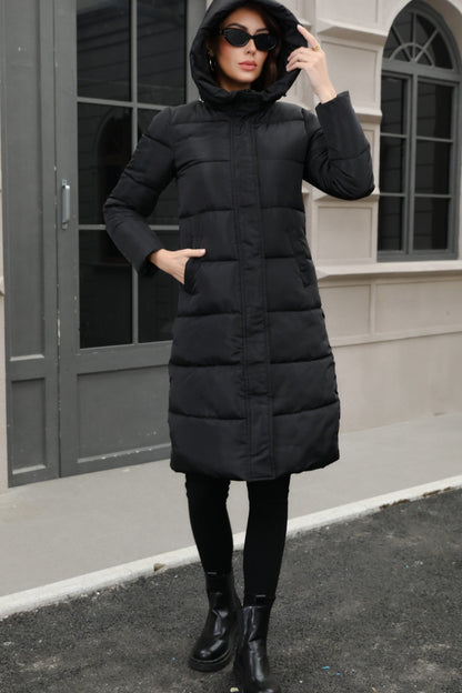 Hooded Longline Puffer Coat