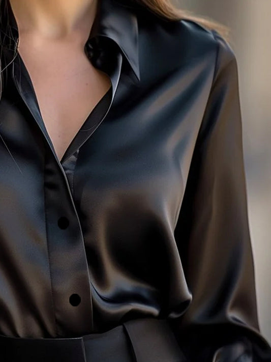 Lunasilk™ Satin Blouse — Effortless That Empowers You All Day