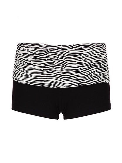 Stitching Shorts With Zebra Print