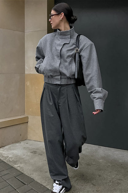 Short Wool Blend Coat