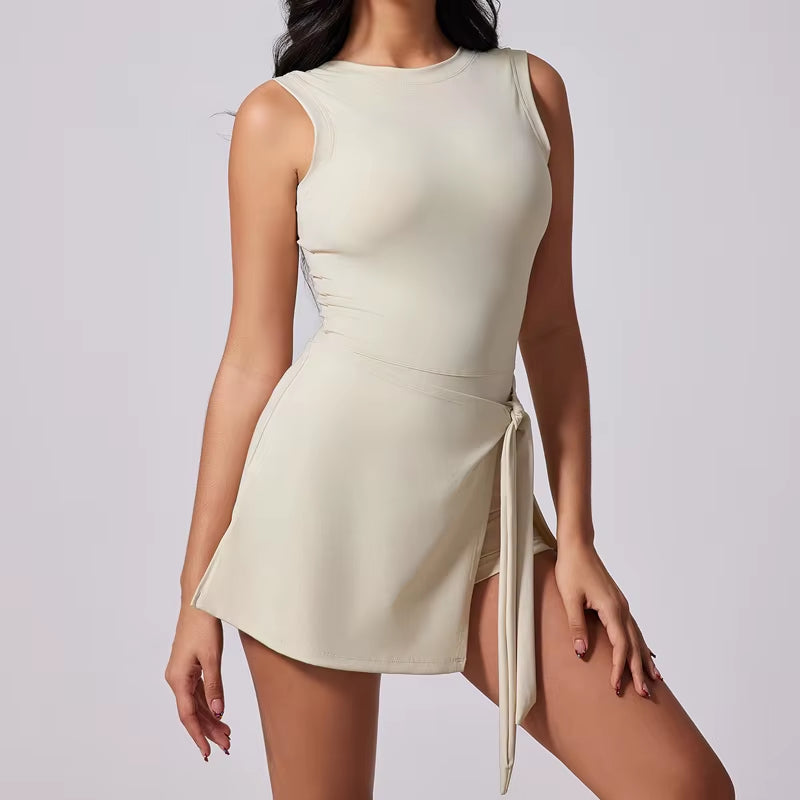 Kendra – Sleeveless Tie-waist Mini Dress