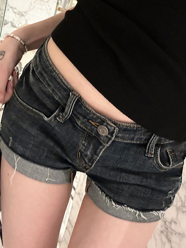 Blue American High Street Denim Shorts