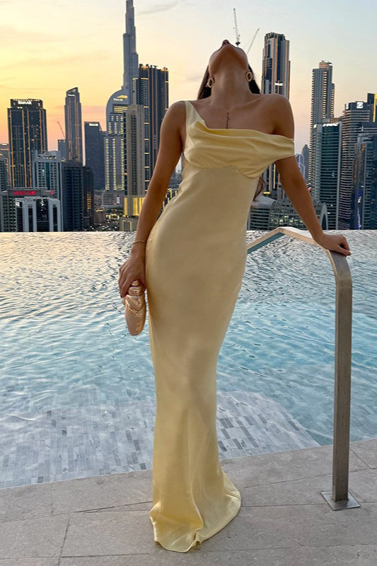 Satin Sleeveless Maxi Dress