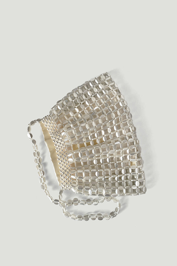 Handmade Flat Beaded Beaded Woven Handbag Bag