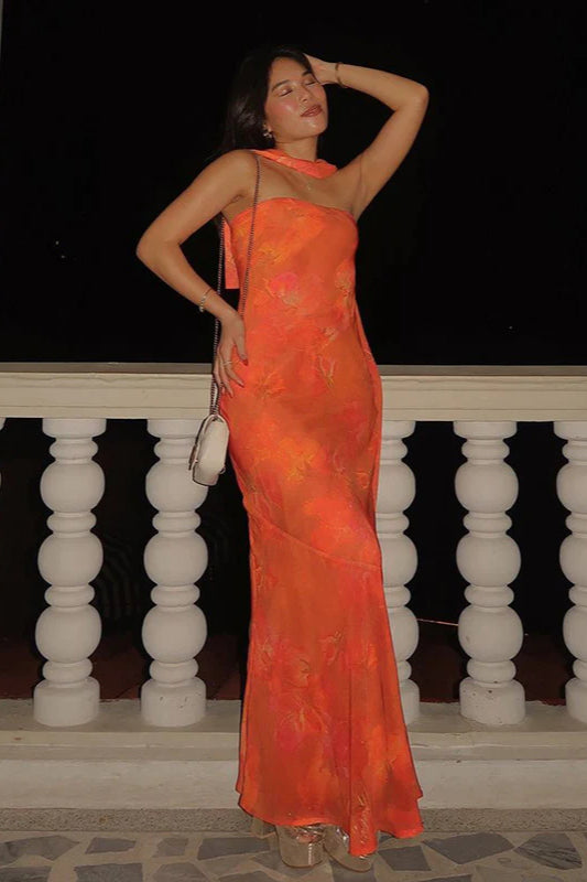 Strapless Mesh Tie Detail Maxi Dress
