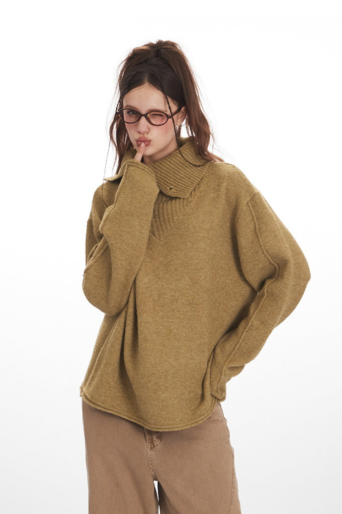 Cozy High Neck Loose Fit Sweater