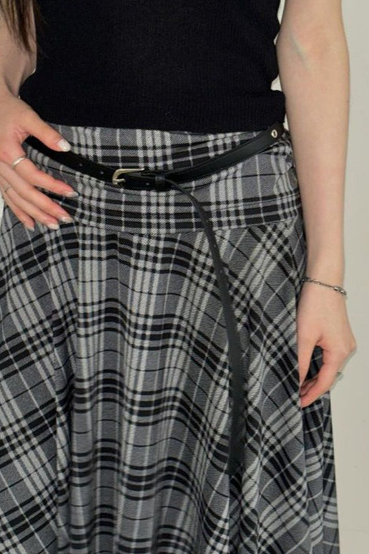 High-waist Faux Leather Midi Skirt