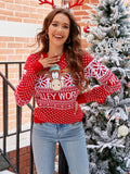 Dominique® | Ugly Christmas sweater with reindeer embroidery