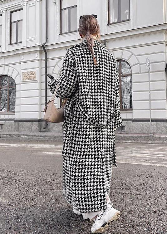 Houndstooth Long Trench Coat – ’s Outerwear