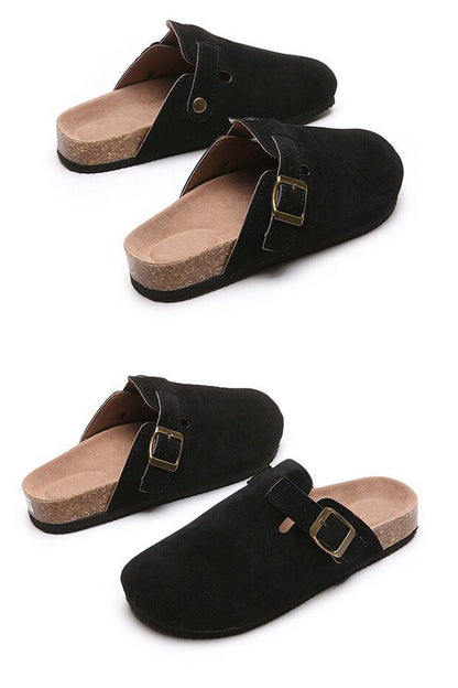 Flat Half Slippers Outer Wear Round Toe Half Slippers