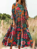 Women's Art Painting Hippie Print Dress