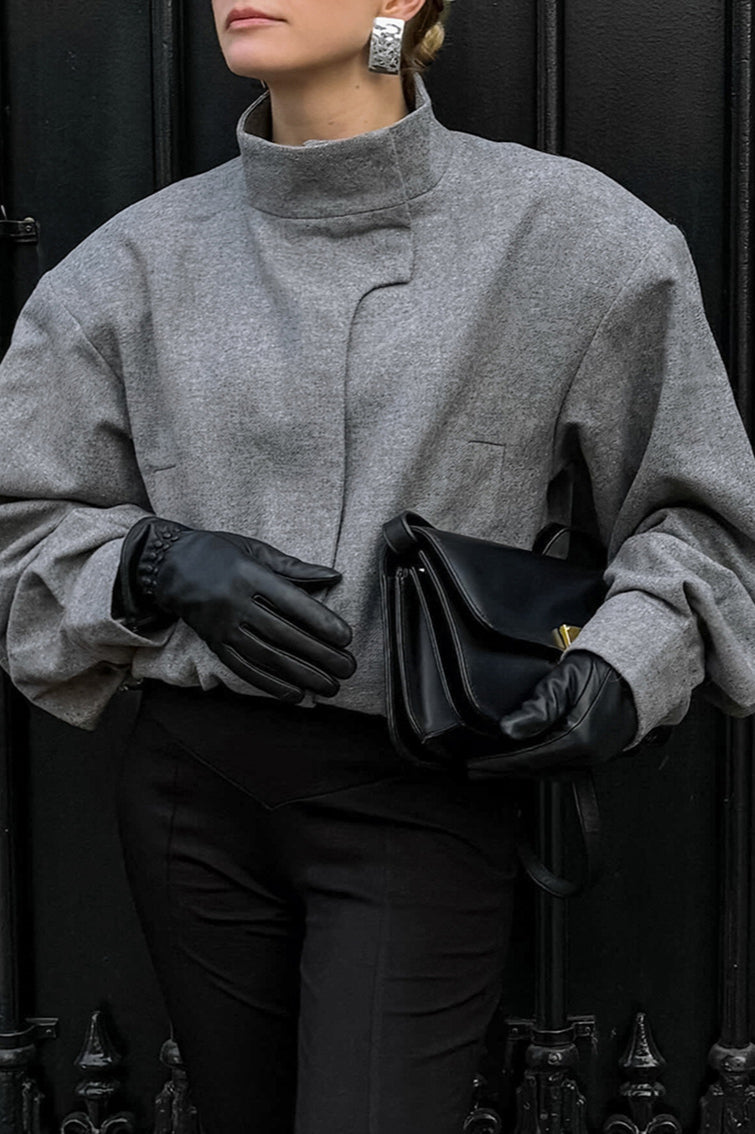 Grey Wool Short Coat