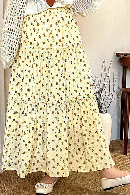 High Waist Tiered Skirt