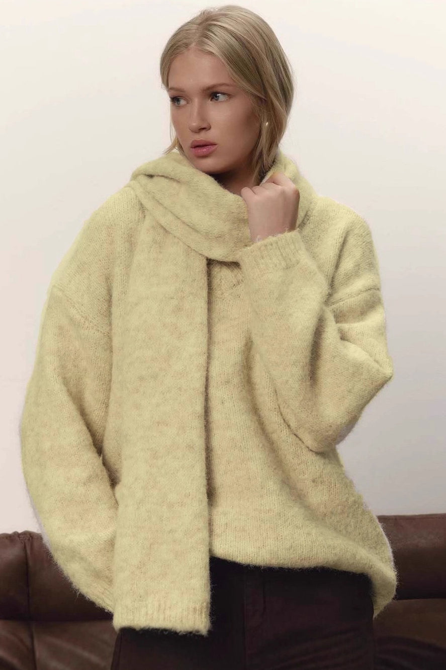 Soft Wool Loose V-neck Sweater