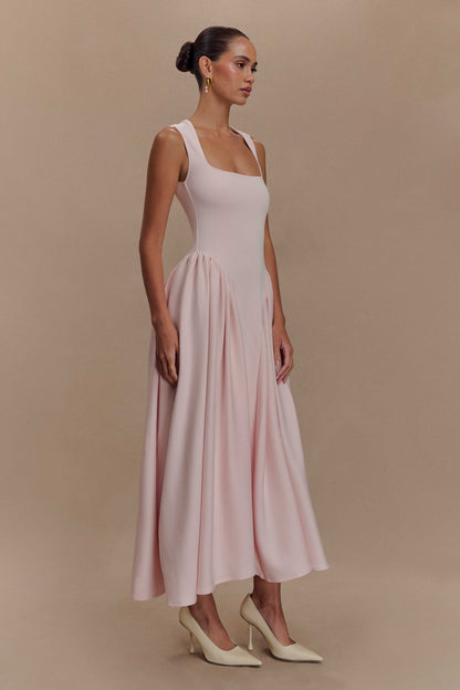 Sharissa — Midi Dress With Sculpted Straps and Comfortable Fit