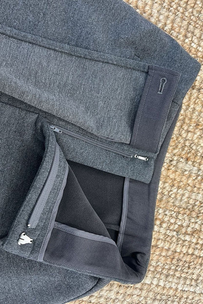 Layered Look Fleece Lined Ruffle Pants