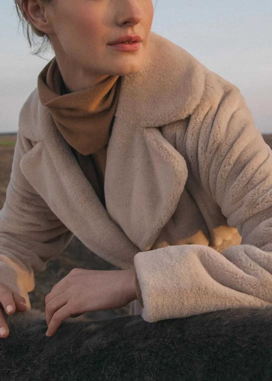 Classic Mink-style Velvet Coat