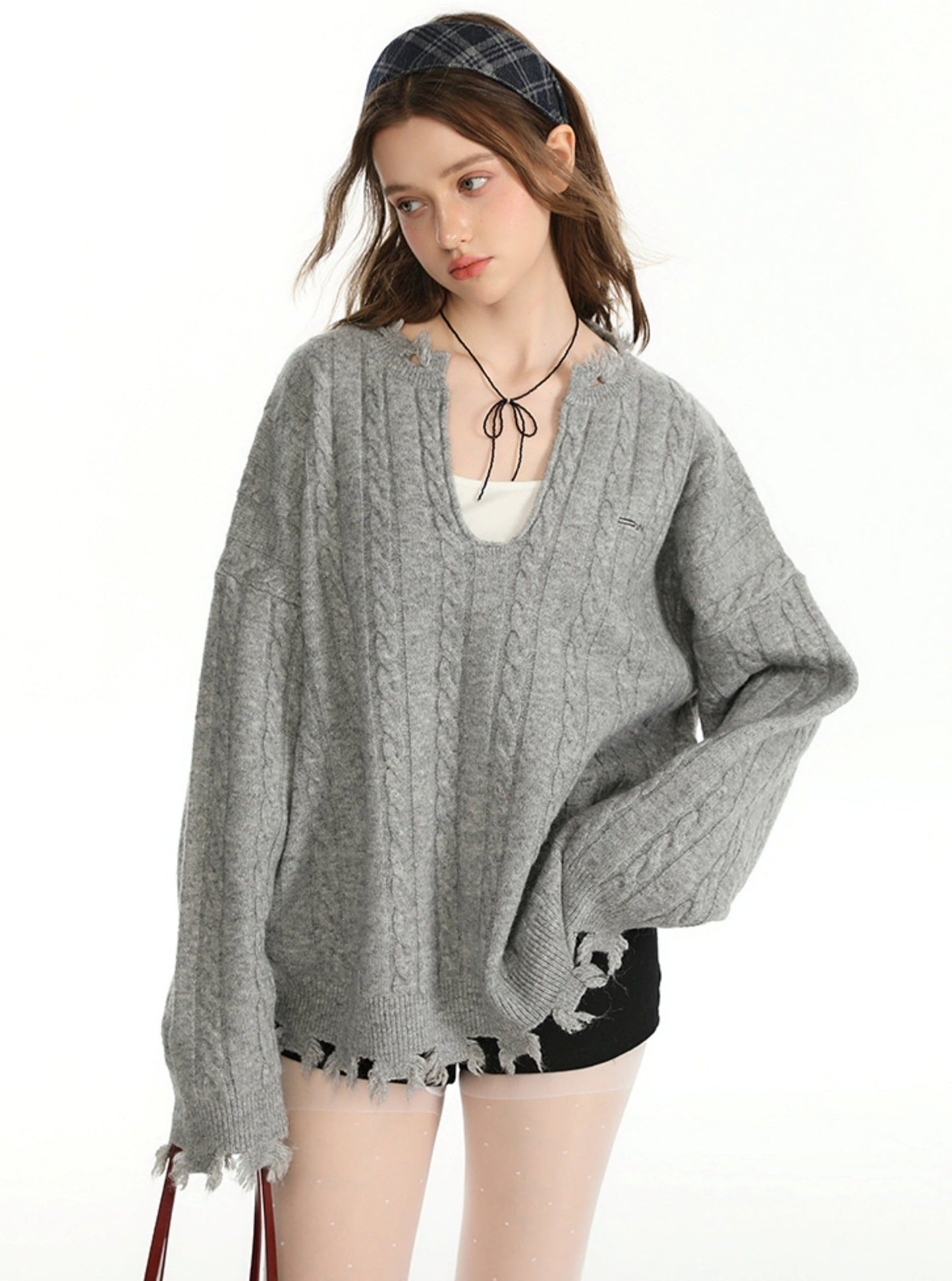 Autumn Color Sweater and Inner Vest Set