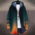 Artistic Gradient Plush Thick Long-Sleeved Sweater Coat elevenforest