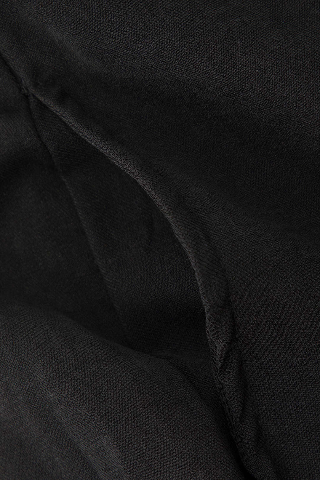Black Draped Wrap Straight Leg Suit Pants