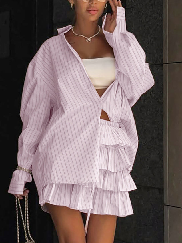 Striped Blouse and Layered Blouse