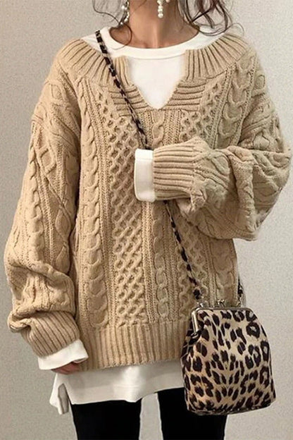 Knitted Pattern Knit Sweater