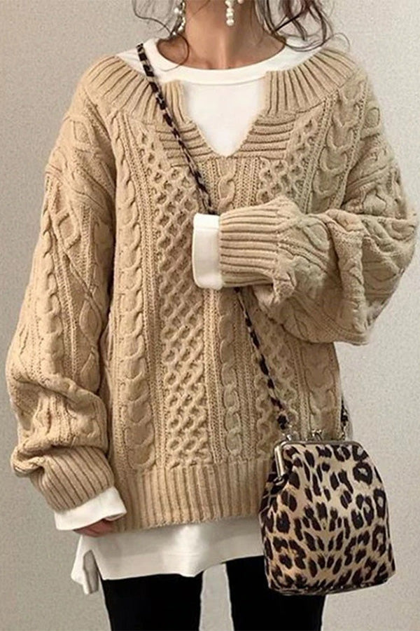 Knitted Pattern Knit Sweater