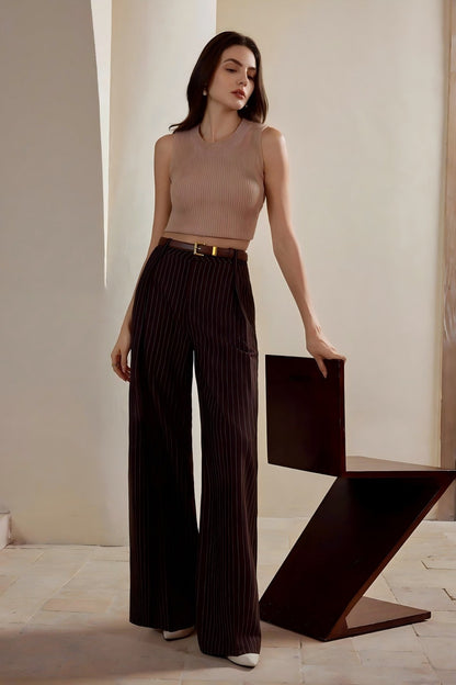 Stripe Wide Leg Pants