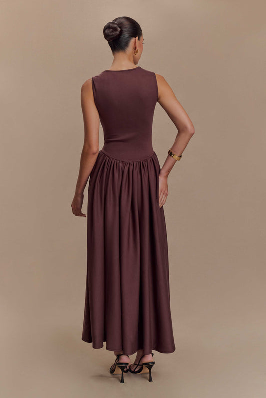 Sharissa — Midi Dress With Sculpted Straps and Comfortable Fit