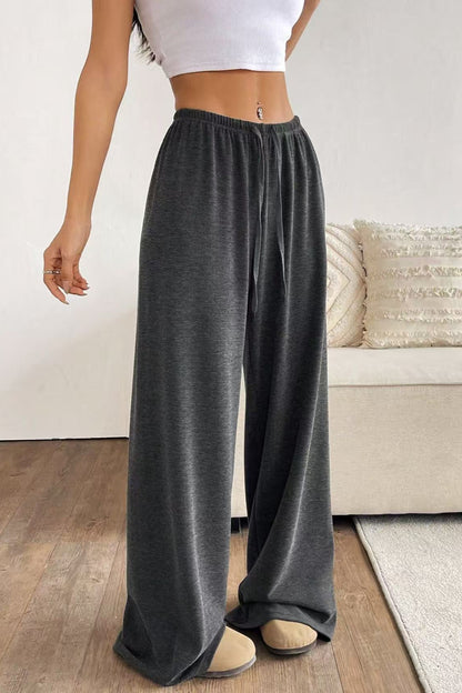 Drawstring Waist Knit Pants