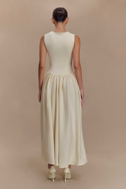 Sharissa — Midi Dress With Sculpted Straps and Comfortable Fit