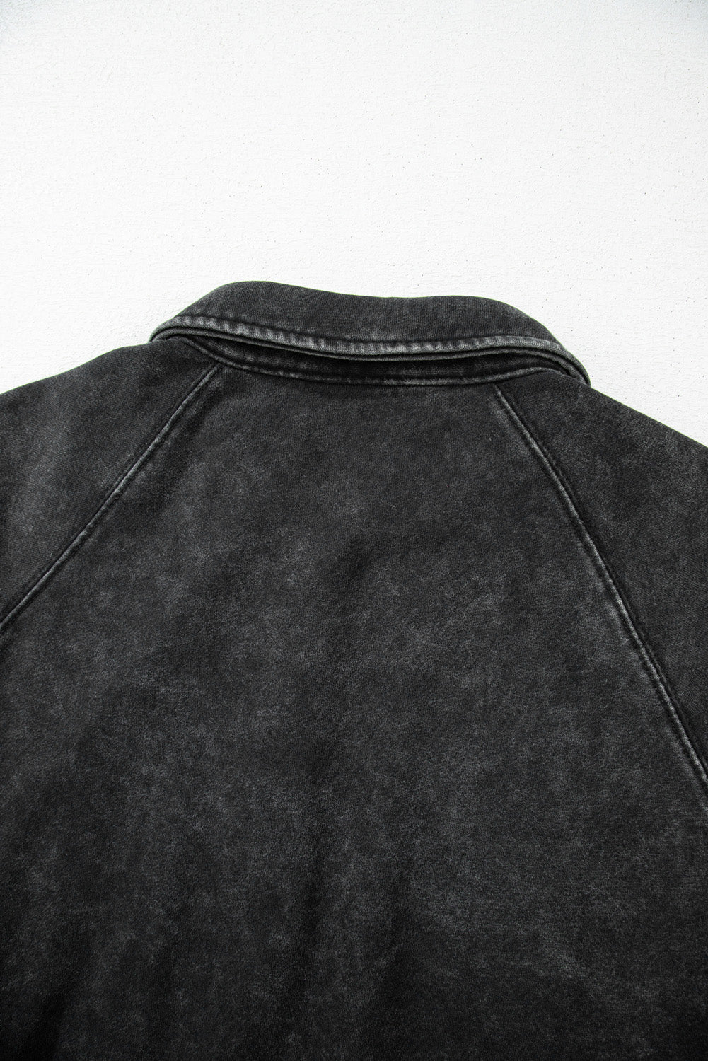 Buttons Balloon Sleeve Oversized Sweatshirt