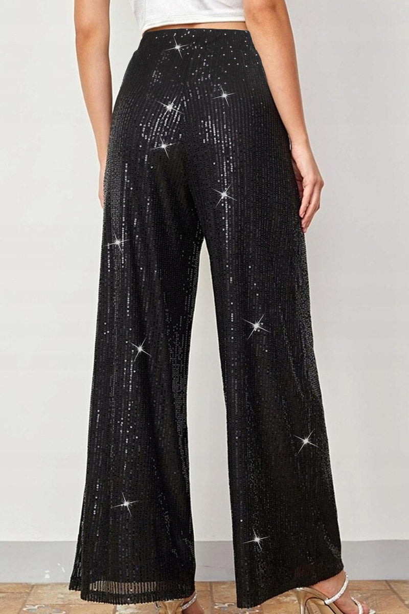 High Waist Wide Leg Straight Leg Pants