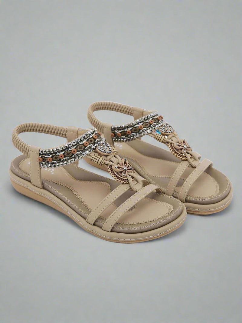 Siketu | Meralda Braided Sequins Cushioned Sandal