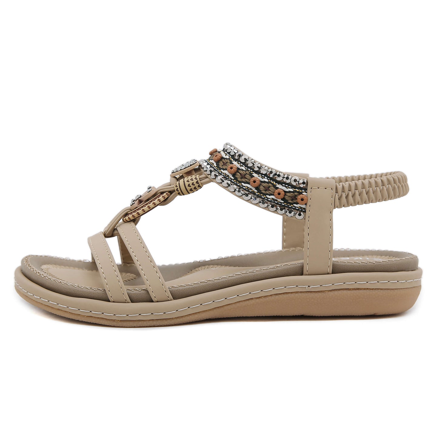 Siketu | Meralda Braided Sequins Cushioned Sandal