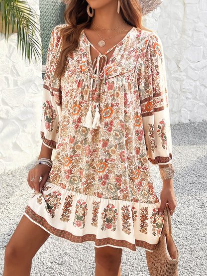 Dannie Mini Dress - Beige