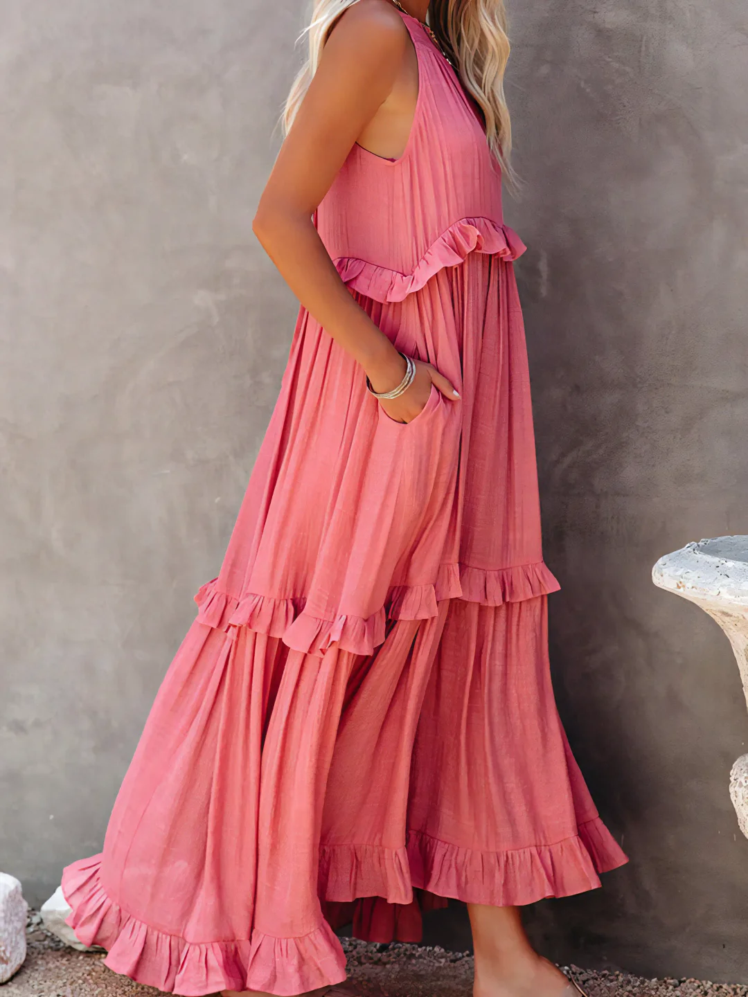 Megan | Ruffle Maxi Dress