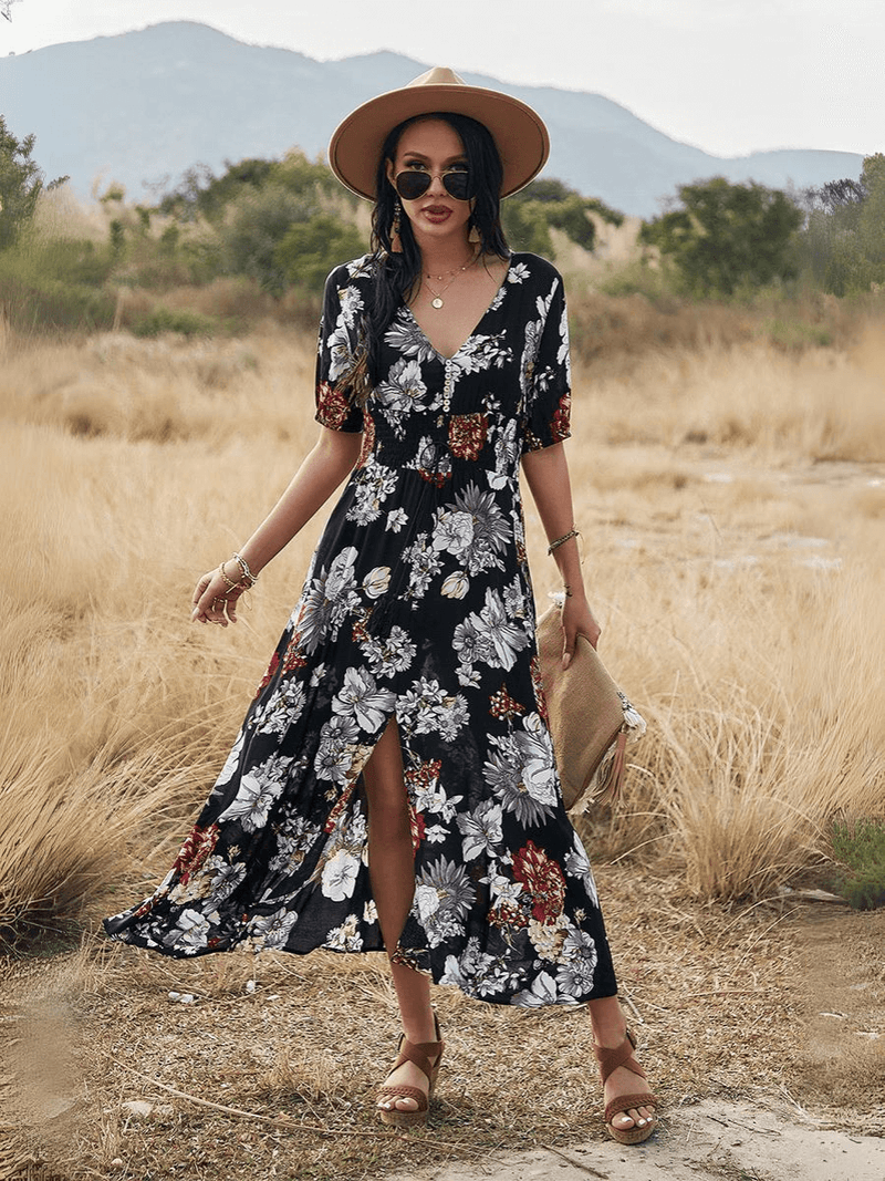 Celestina Print Midi Dress