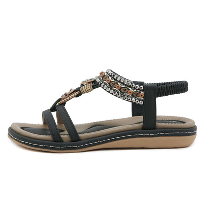 Siketu | Meralda Braided Sequins Cushioned Sandal